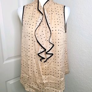 Ann Taylor Polka Dot Sleeveless Blouse